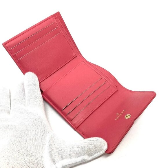 CHANEL AP0375 CC Phili Gris Matelasse Medium Long Wallet Trifold wallet Pink - Picture 7 of 12